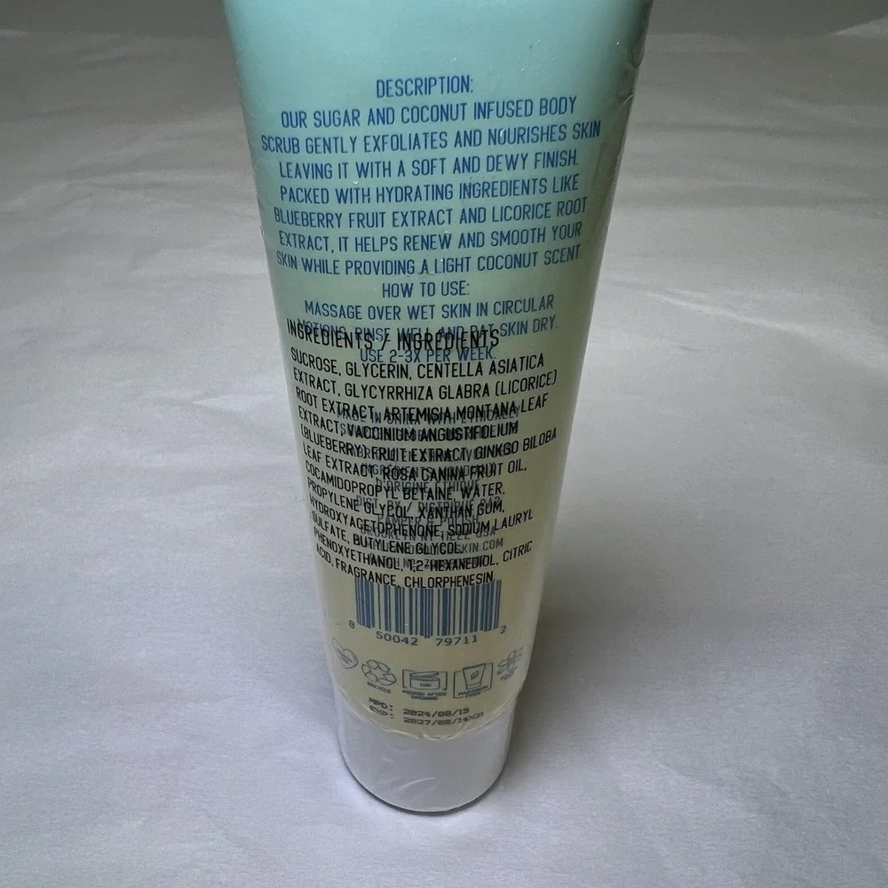 PAMPER + POLISH Sugar‎ and Coconut Infused Body Scrub Full Size 50ml/1.76oz